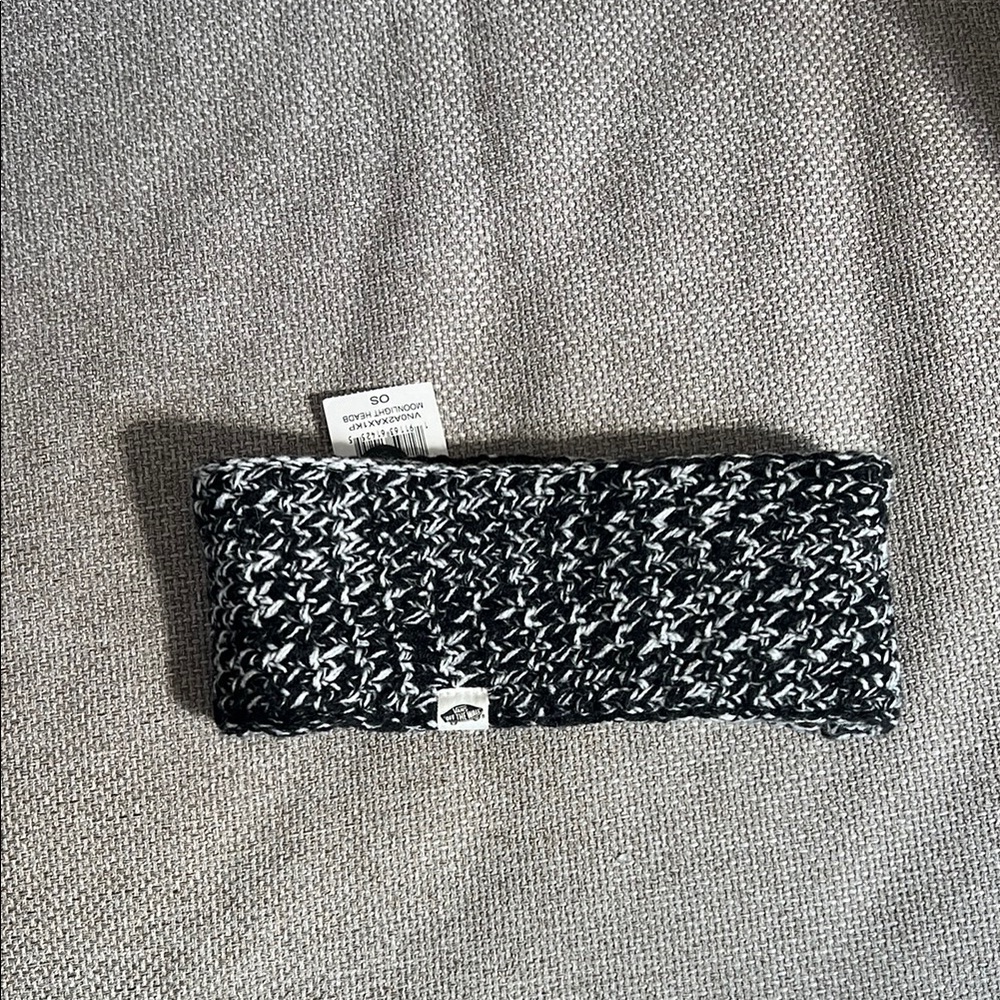 Black and White Knit Headband